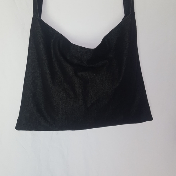 Elephant Embroidered Pink Blue Denim Tote - Picture 6 of 7